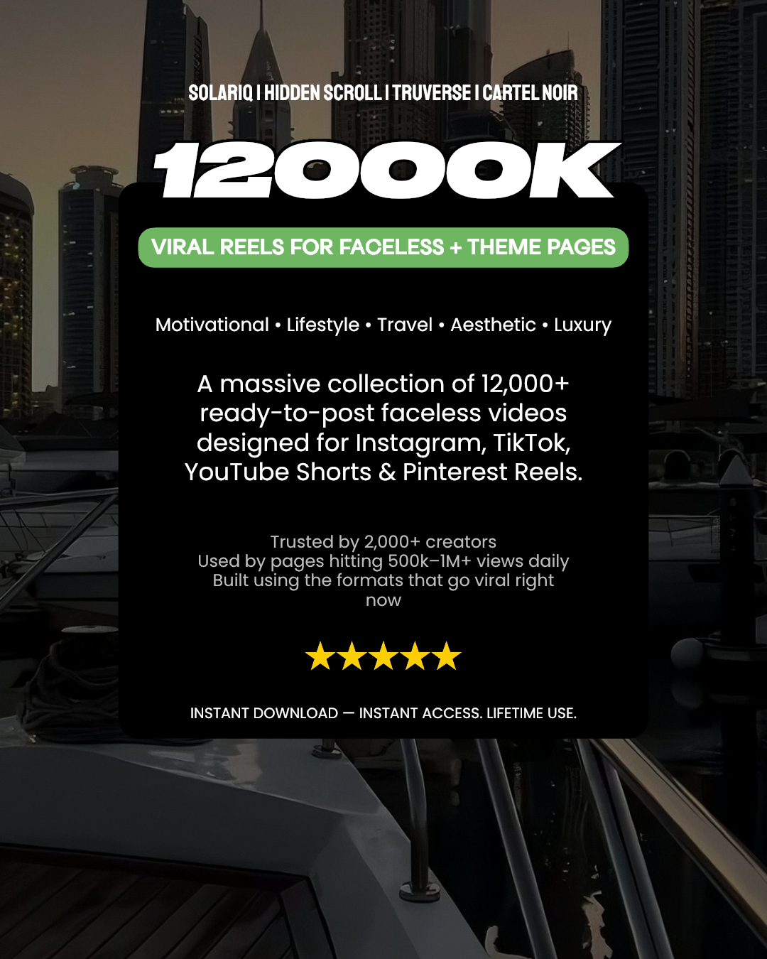 12,000+ Viral Reels for Faceless & Theme Pages